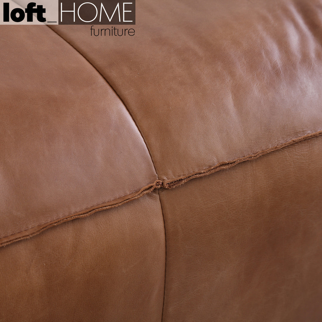 Vintage Genuine Leather 1 Seater Sofa ANTIQUE MASTER Close-up