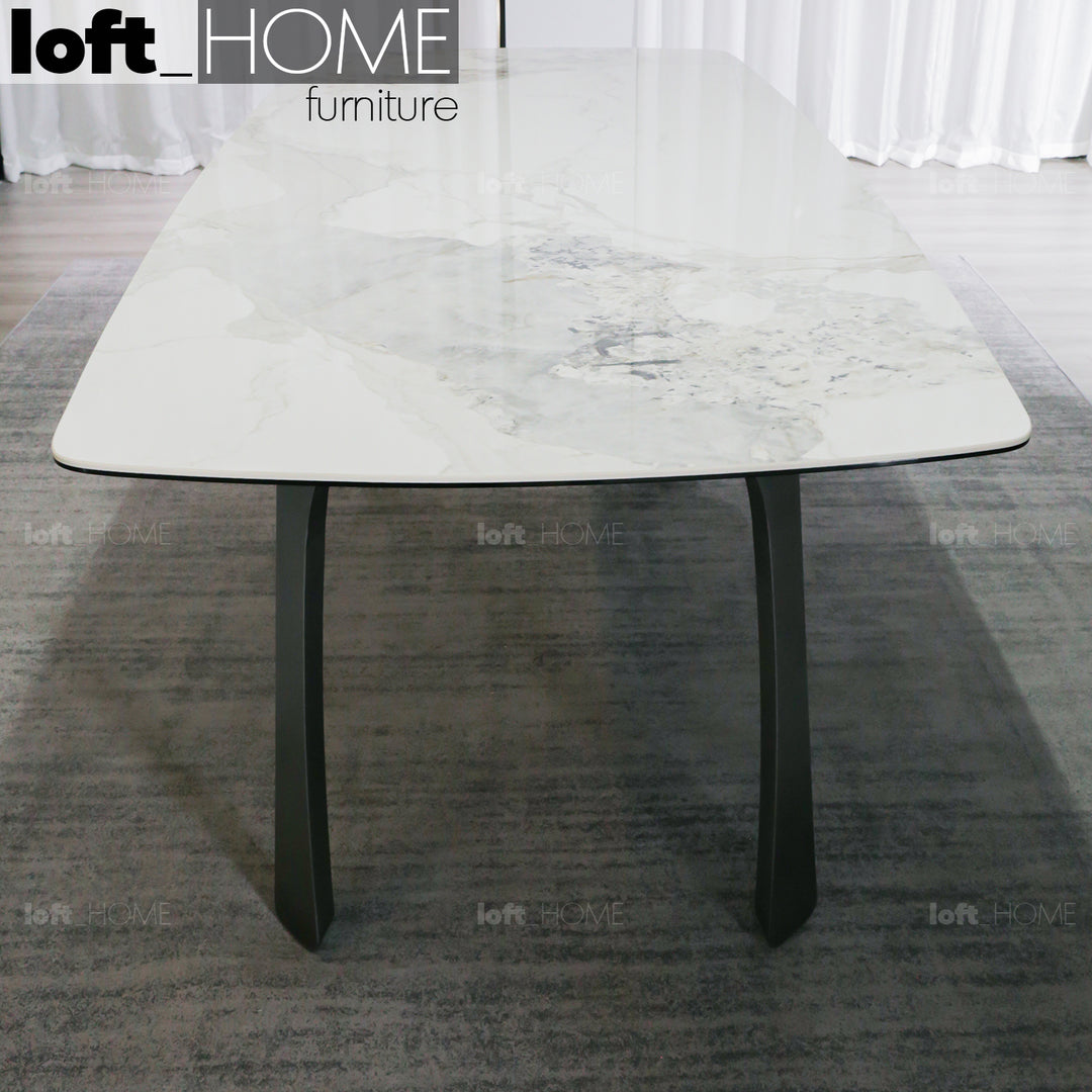Modern Sintered Stone Dining Table FLY GREY Detail