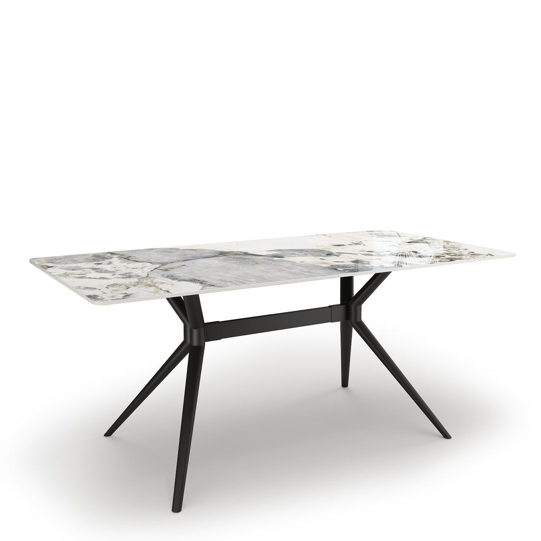 Modern Sintered Stone Dining Table SPIDER BLACK Layered