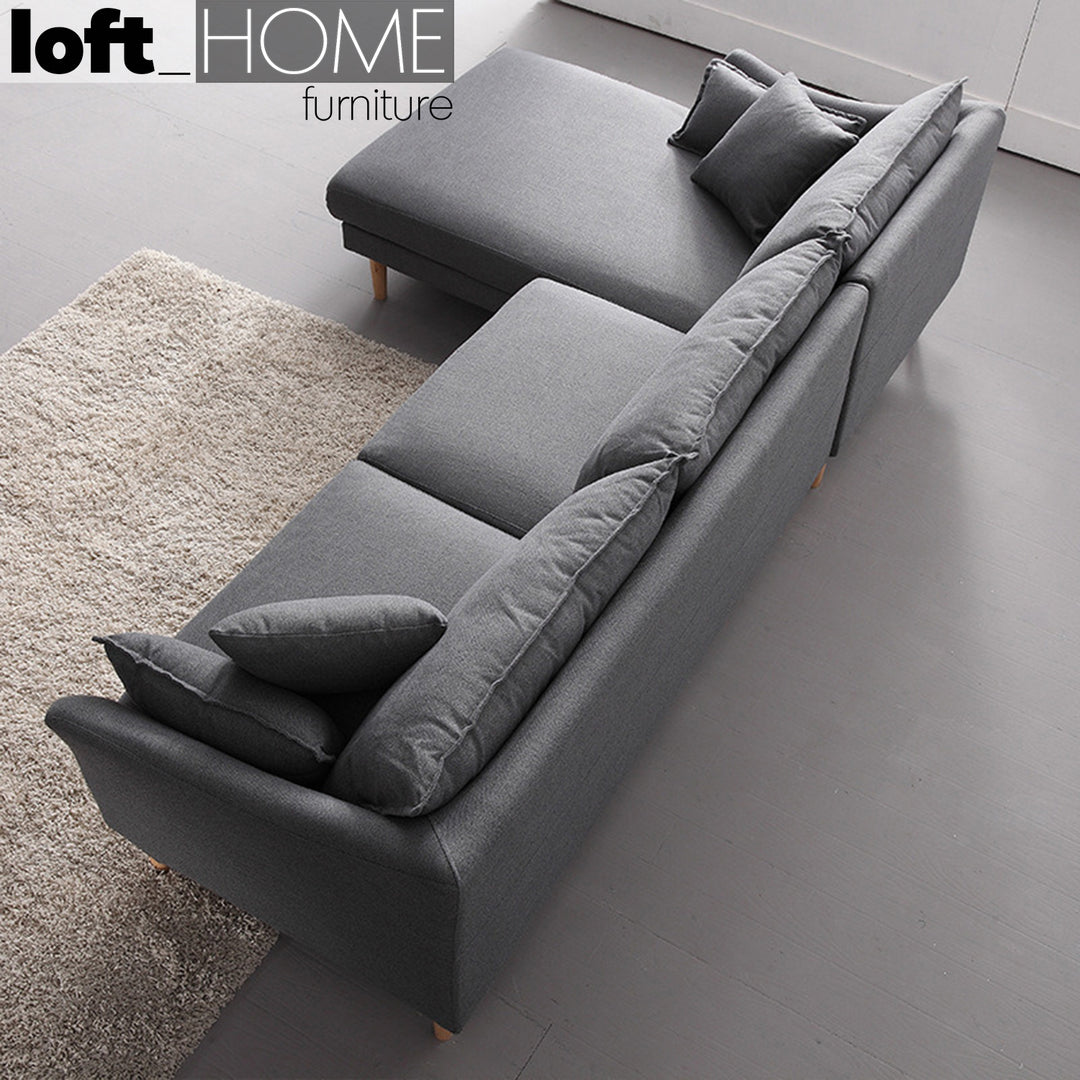 Modern Fabric 3+L Sectional Sofa CAMMY Close-up