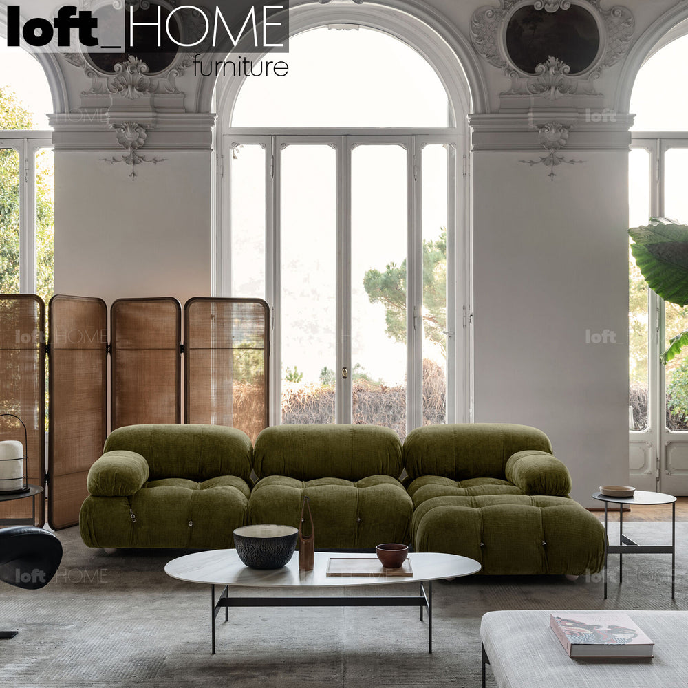 Contemporary Fabric 3 Seater Sofa With Ottoman CAMALEONDA Primary Product