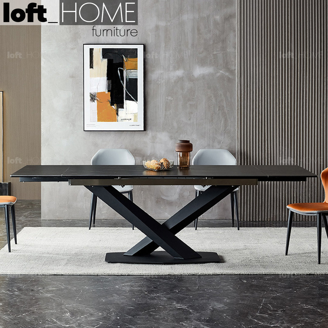 Modern Extendable Sintered Stone Dining Table STRATOS Primary Product