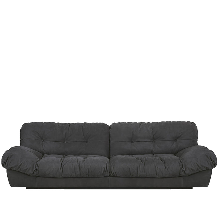Minimalist Suede Fabric 3 Seater Sofa MILANO White Background