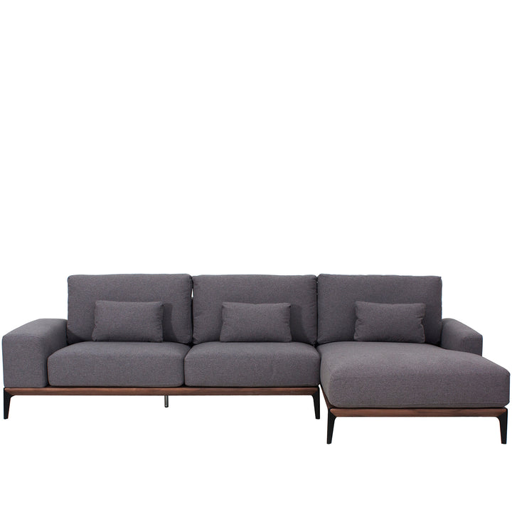 Modern Fabric L Shape Sofa DARIO 3+L White Background
