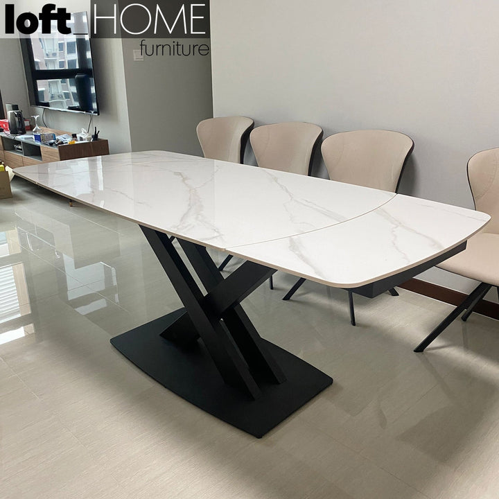 Modern Extendable Sintered Stone Dining Table LUVIA Environmental