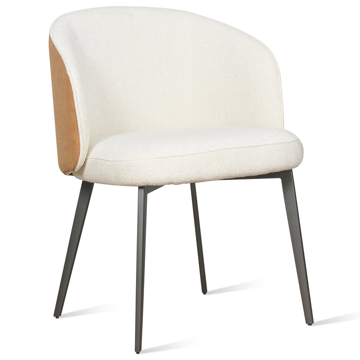 Modern Leather Dining Chair METAL MAN N13 White Background