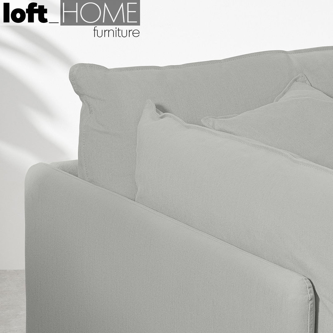 Modern Linen 3 Seater Sofa MALINI In-context