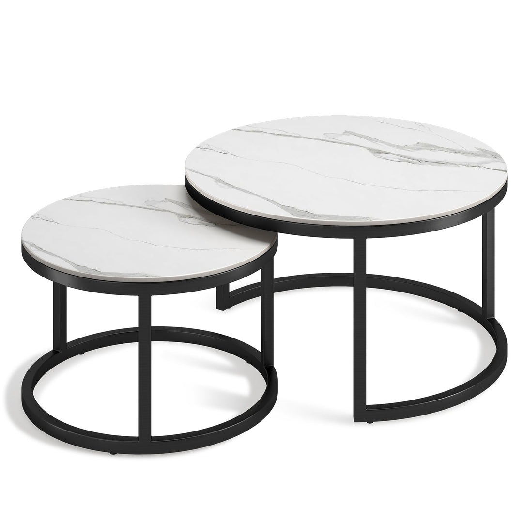 Modern Sintered Stone Coffee Table BLACK Panoramic