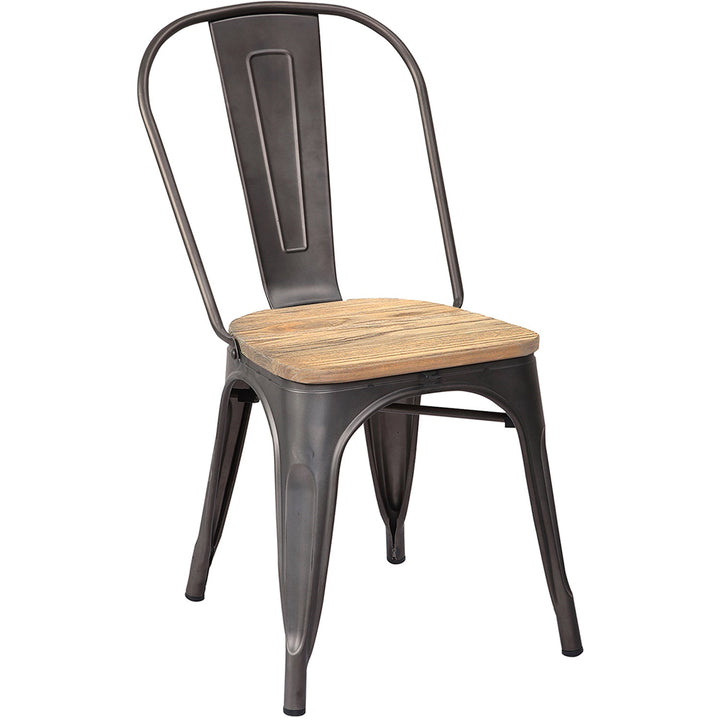 Industrial Elm Wood Dining Chair Sanctum X Detail 3