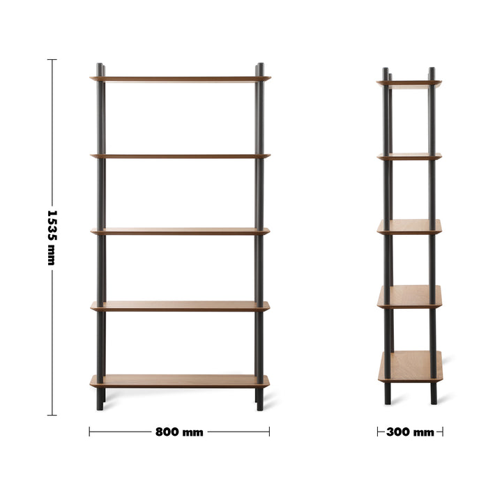 Modern Wood Shelf HANOVER 5 Size Chart