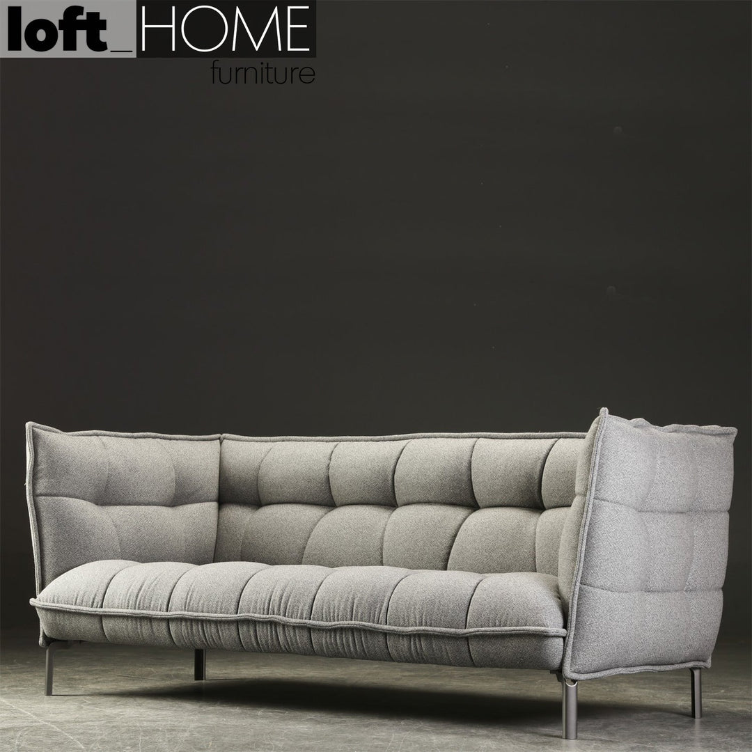 Modern Fabric 2 Seater Sofa HUSK In-context