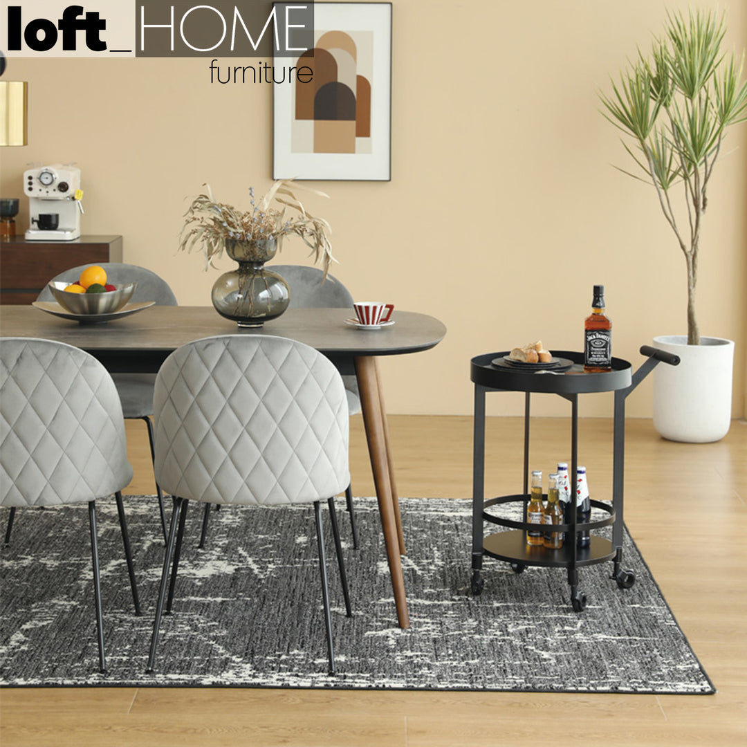 Modern Tempered Glass Dining Table GINA Detail