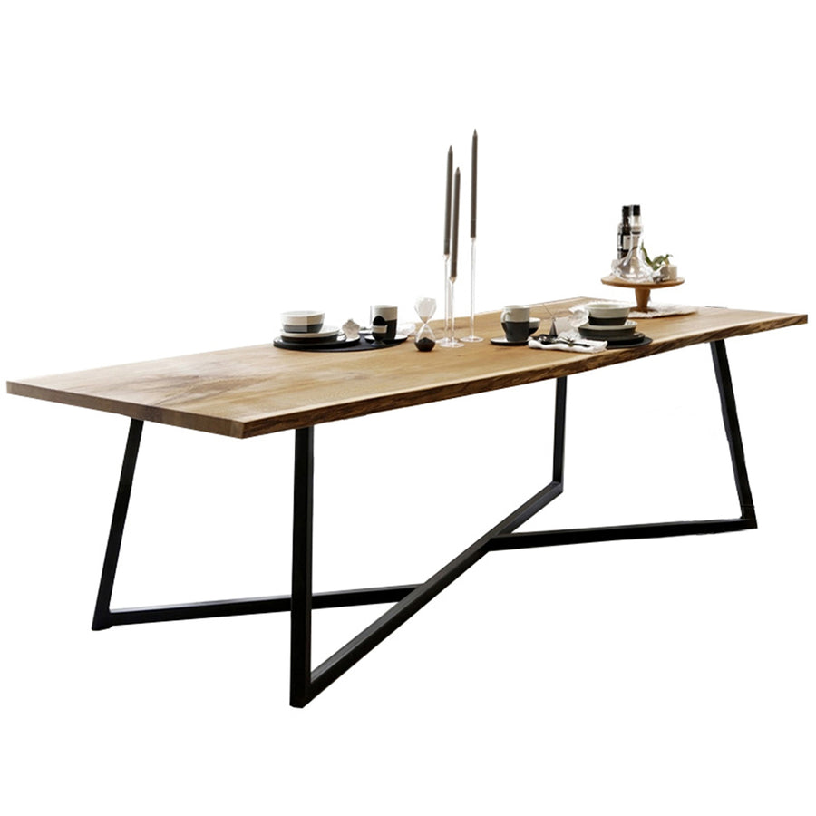 Industrial Pine Wood Live Edge Dining Table DESIGNER White Background
