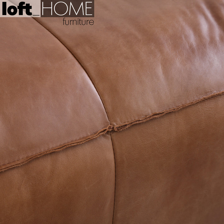 Vintage Genuine Leather 2 Seater Sofa ANTIQUE MASTER Panoramic