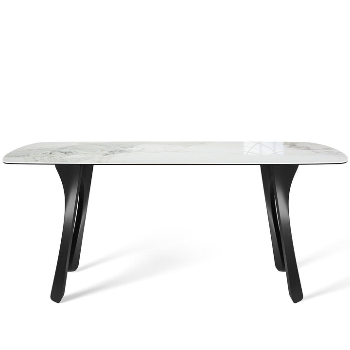 Modern Sintered Stone Dining Table FLY GREY White Background