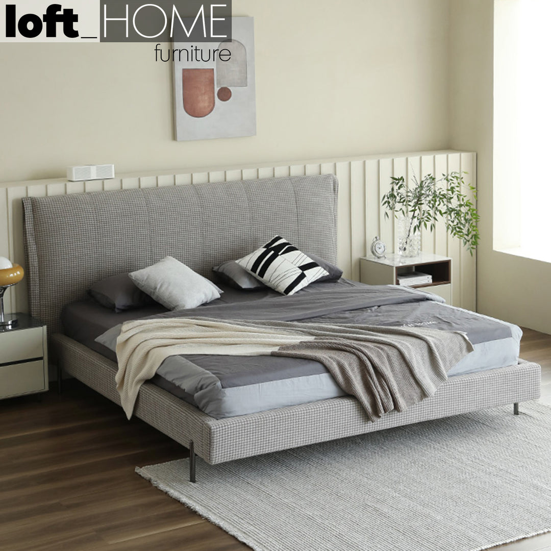 Modern Fabric Bed MILLER Color Variant