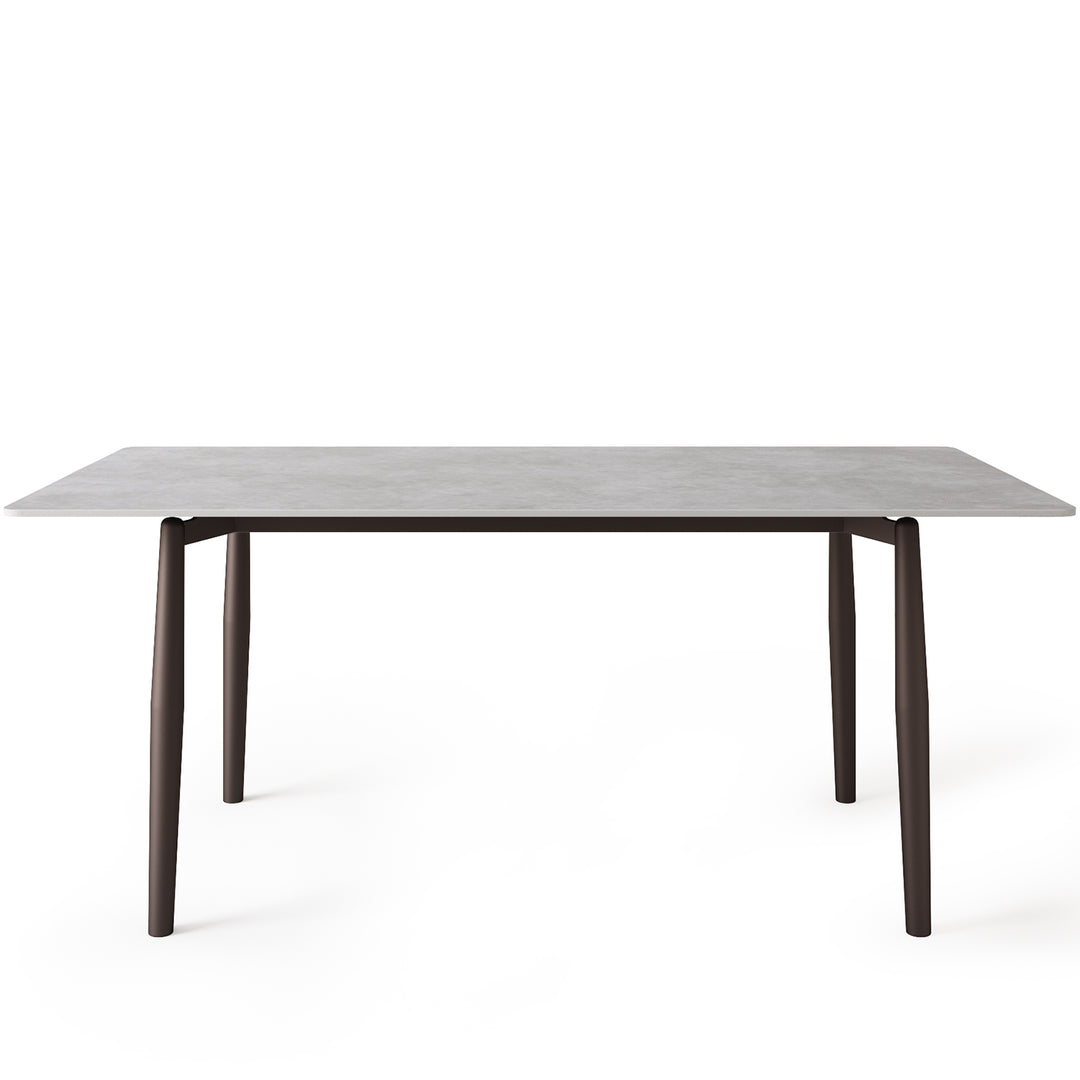 Modern Sintered Stone Dining Table AILSA White Background