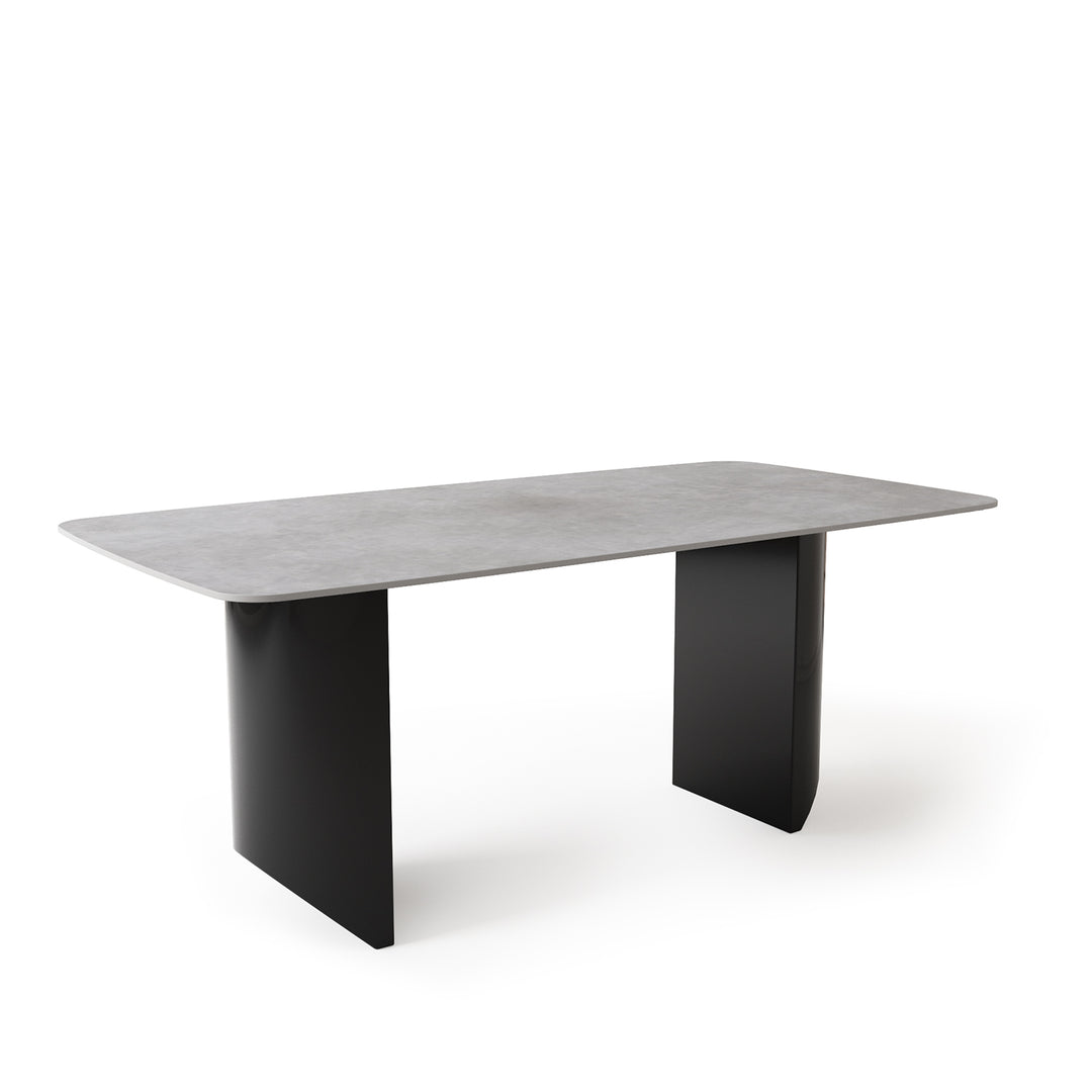 Modern Sintered Stone Dining Table WEDGE BLACK Environmental