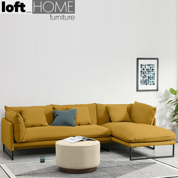 Modern Linen L Shape Sofa MALINI 3+L Detail 13