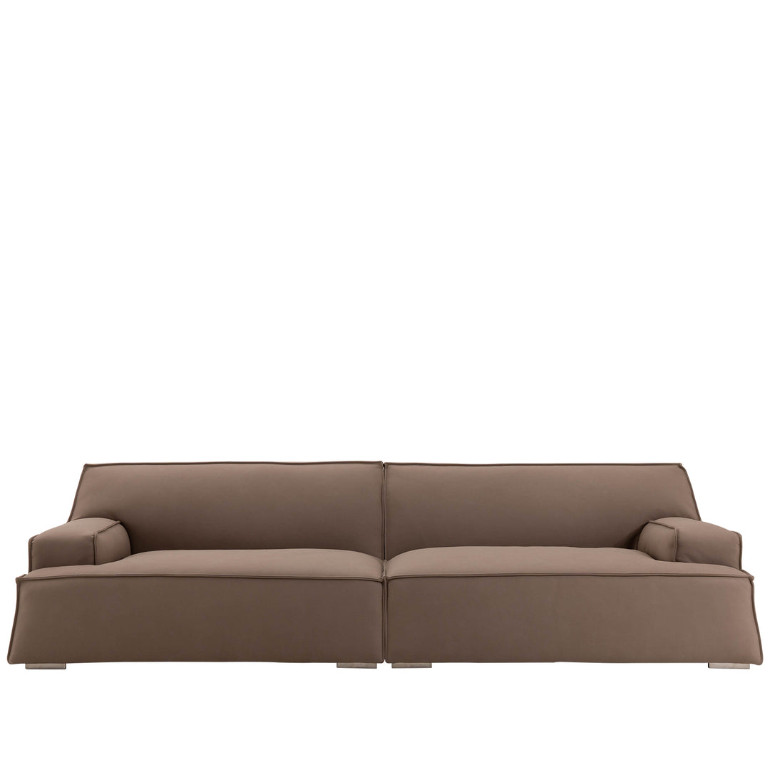 Minimalist Suede Fabric 3 Seater Sofa DAMASCO White Background
