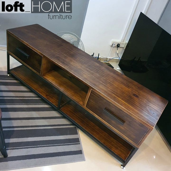 Industrial Pine Wood TV Console CLASSIC PINE Conceptual