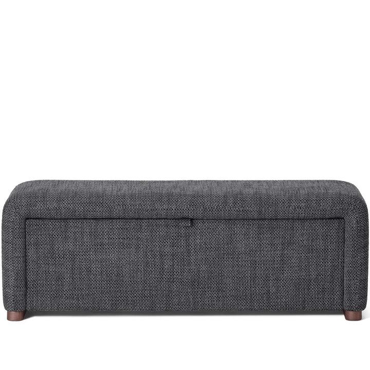 Modern fabric storage dining bench palmi in white background.