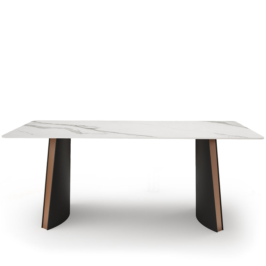 Modern Sintered Stone Dining Table SAWYER White Background