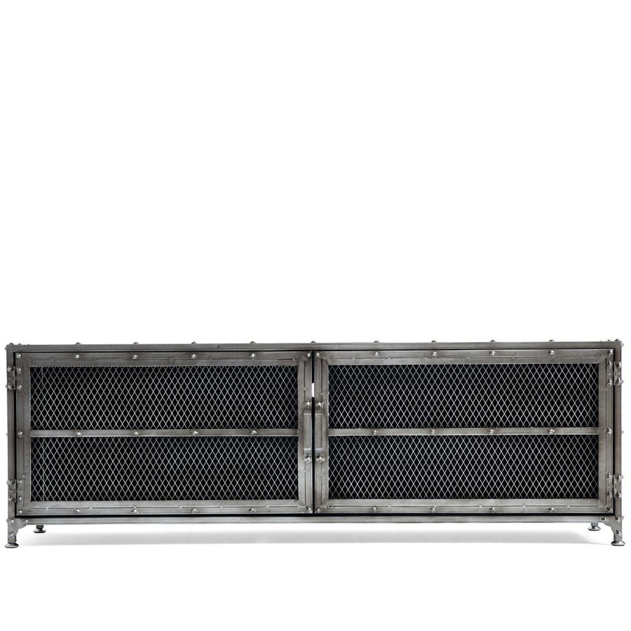 Industrial Metal TV Console BERNZ White Background