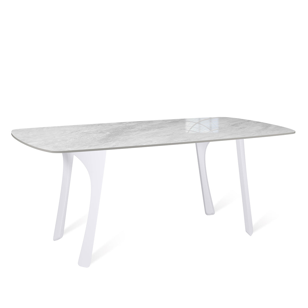 Modern Sintered Stone Dining Table FLY WHITE Situational