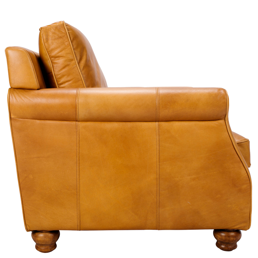 Vintage Genuine Leather 3 Seater Sofa BARCLAY Panoramic