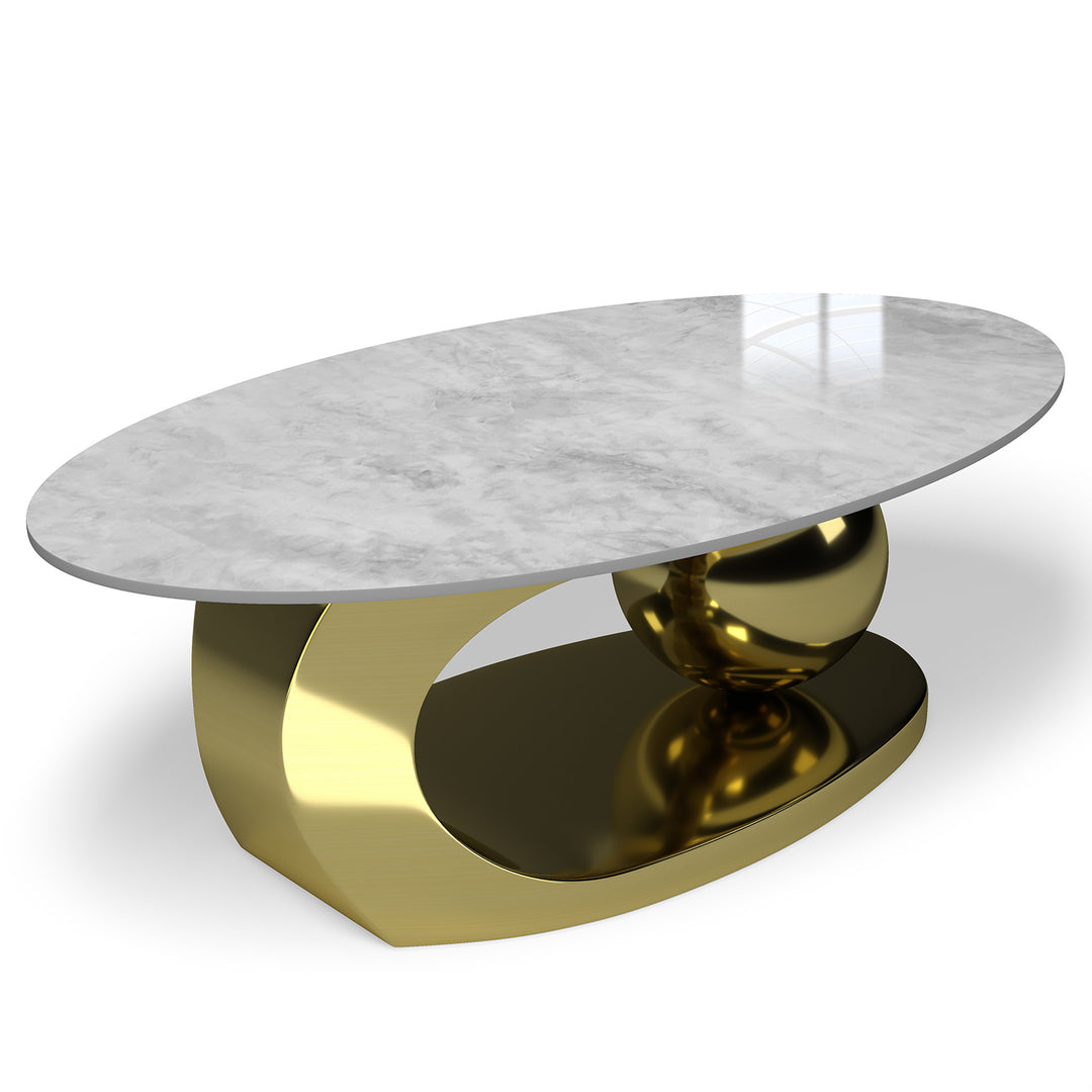 Modern Sintered Stone Coffee Table GLOBE GOLD Situational