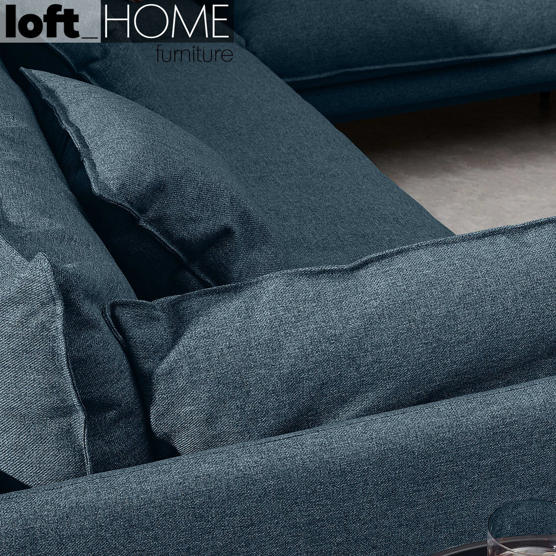 Modern Fabric L Shape Sofa MALINI 3+3+L In-context