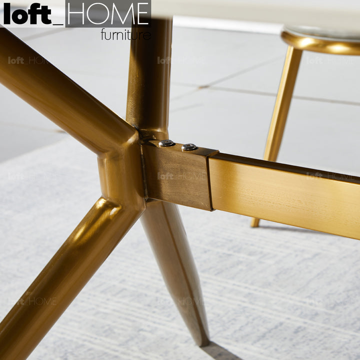 Modern Sintered Stone Dining Table SPIDER GOLD In-context