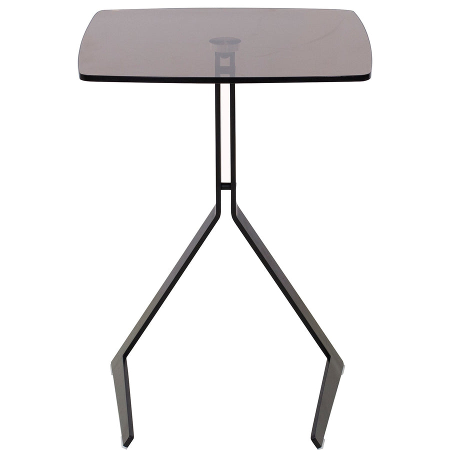 Modern Steel C Leg Side Table IVAN White Background