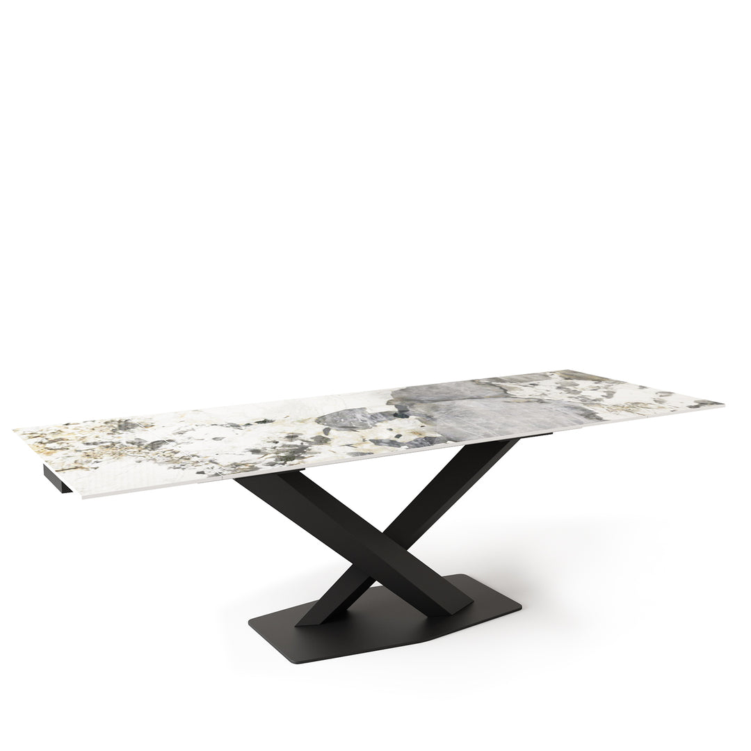 Modern Extendable Sintered Stone Dining Table STRATOS Situational