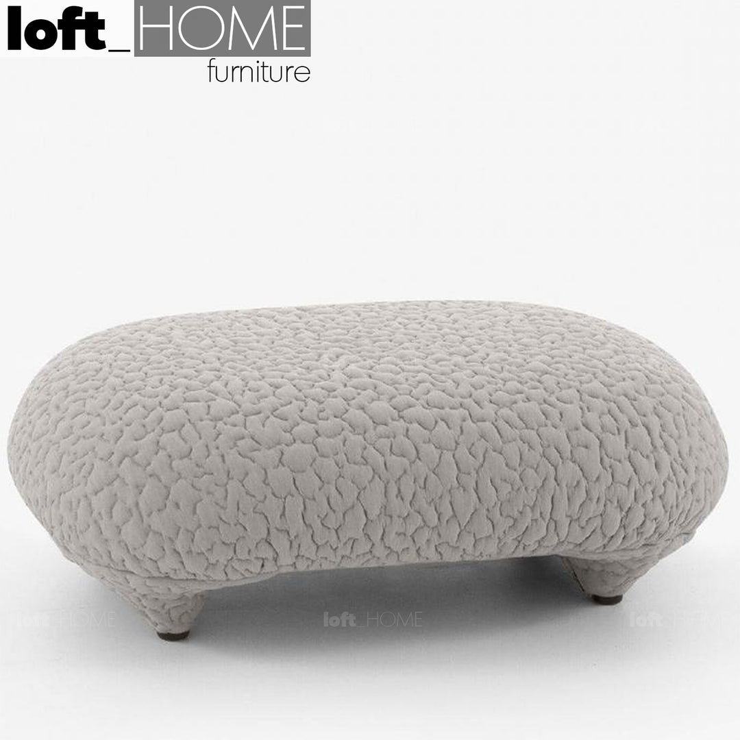 Contemporary Fabric Ottoman CONCH MOBY Close-up
