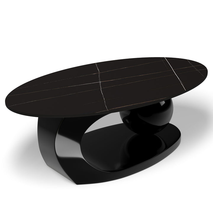 Modern Sintered Stone Coffee Table GLOBE BLACK Still Life