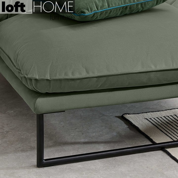 Modern Velvet L shape Sofa MALINI Sage Green 3+3+L Environmental