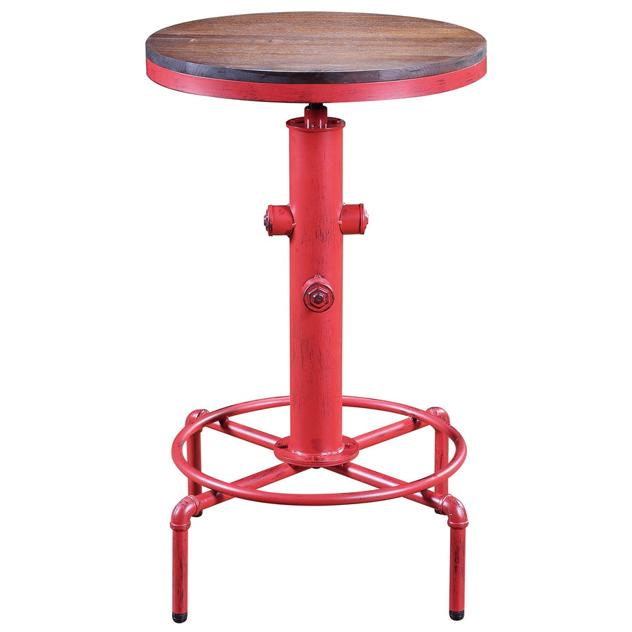Industrial Elm Wood Bar Table HYDRANT White Background