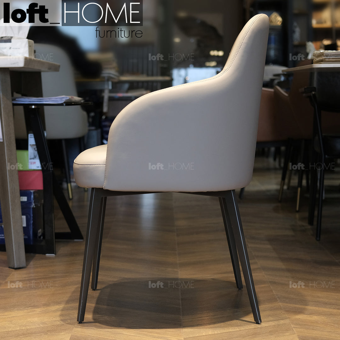 Modern Leather Dining Chair METAL MAN N11 Situational