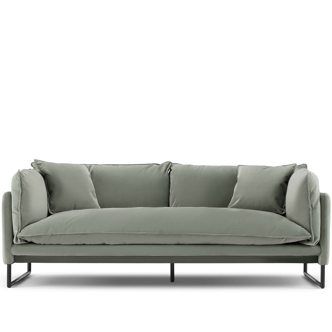 Modern Velvet 3 Seater Sofa MALINI White Background