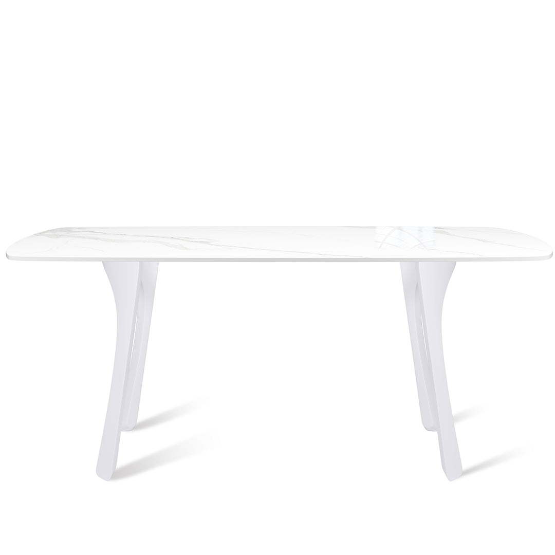 Modern Sintered Stone Dining Table FLY WHITE White Background