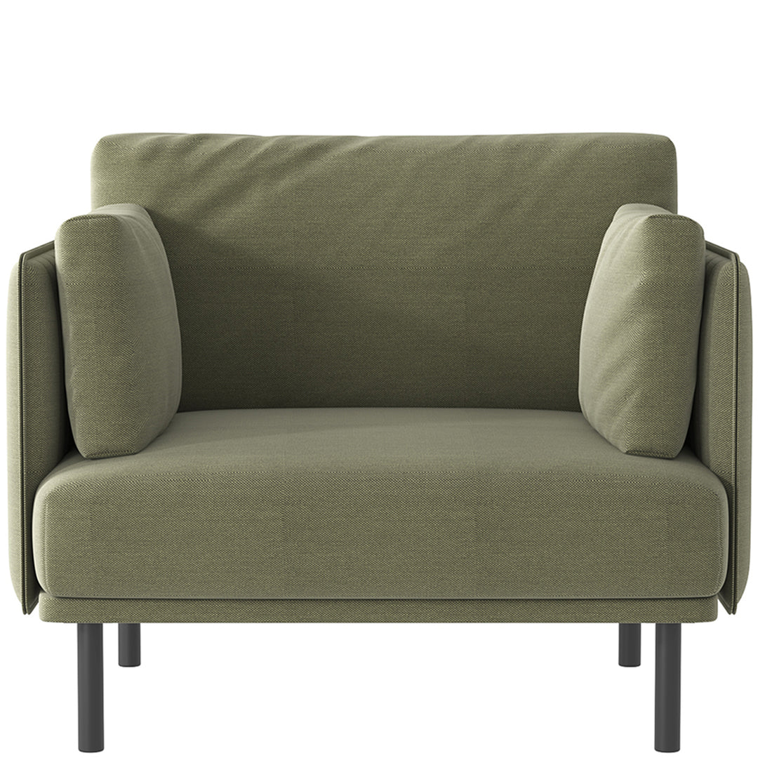 Minimalist Fabric 1 Seater Sofa MUTI White Background