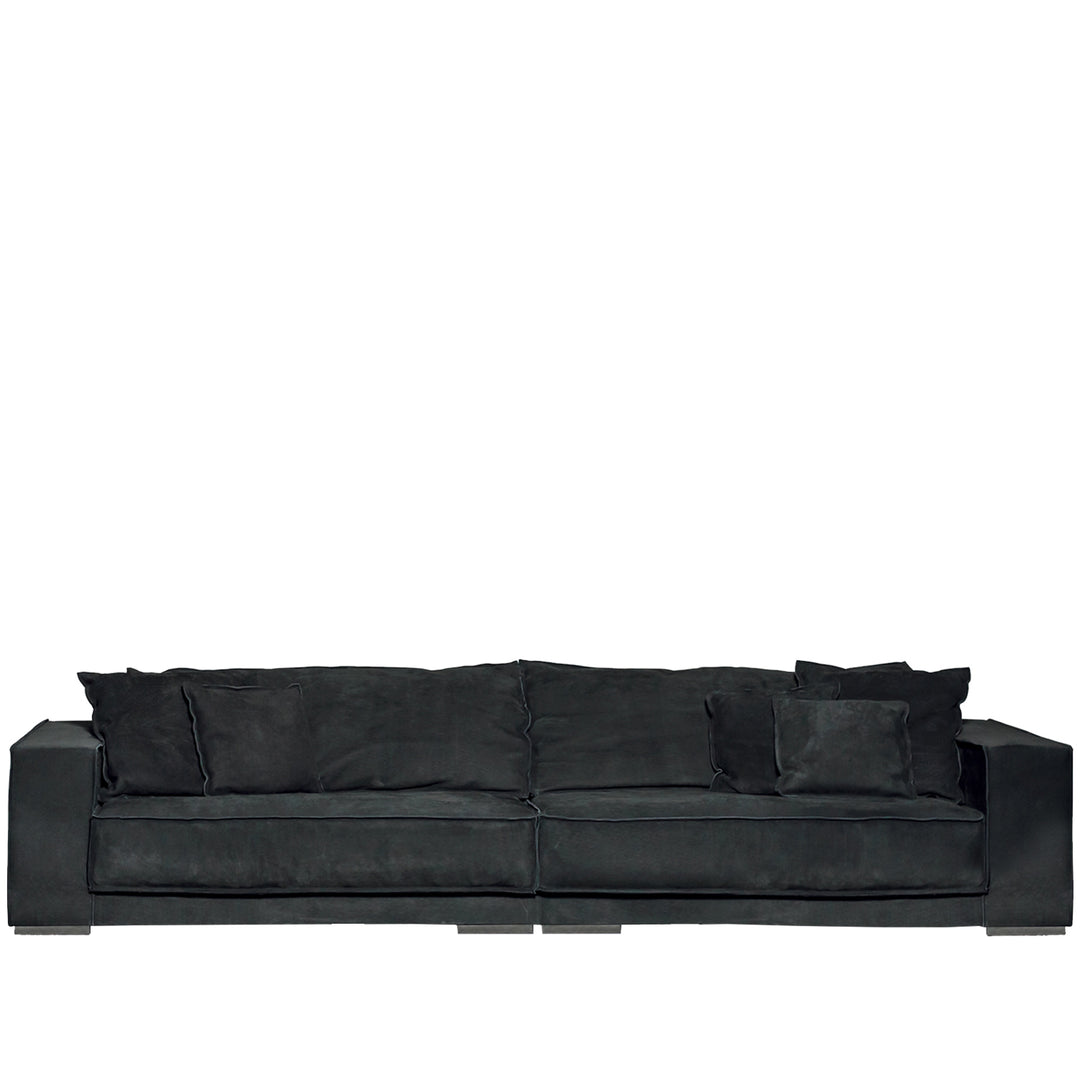 Minimalist Suede Fabric 4 Seater Sofa BUDAPEST White Background
