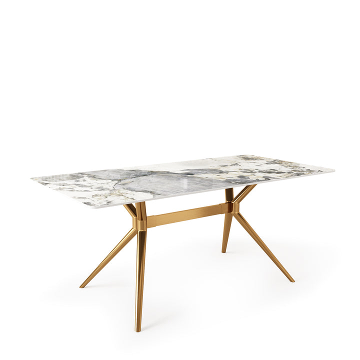 Modern Sintered Stone Dining Table SPIDER GOLD Layered