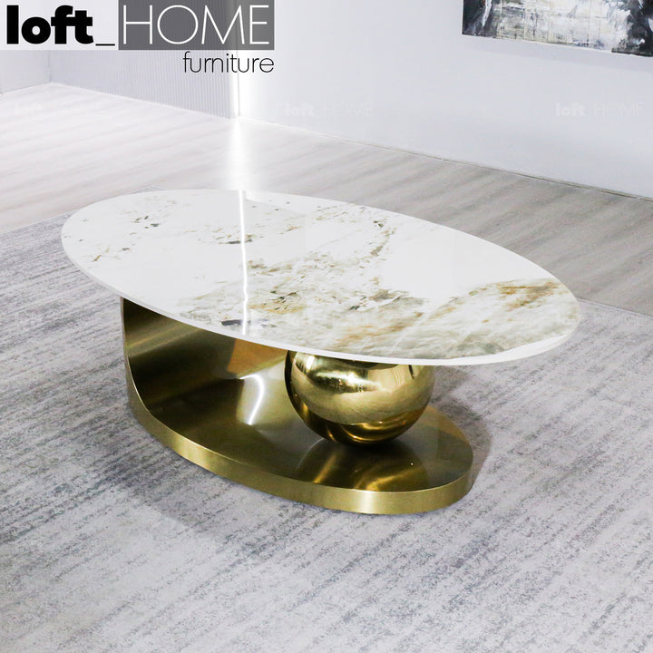 Modern Sintered Stone Coffee Table GLOBE GOLD Detail