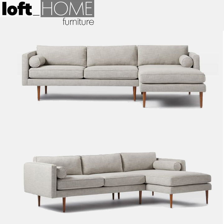 Modern Fabric 3+L Sectional Sofa MONROE Panoramic