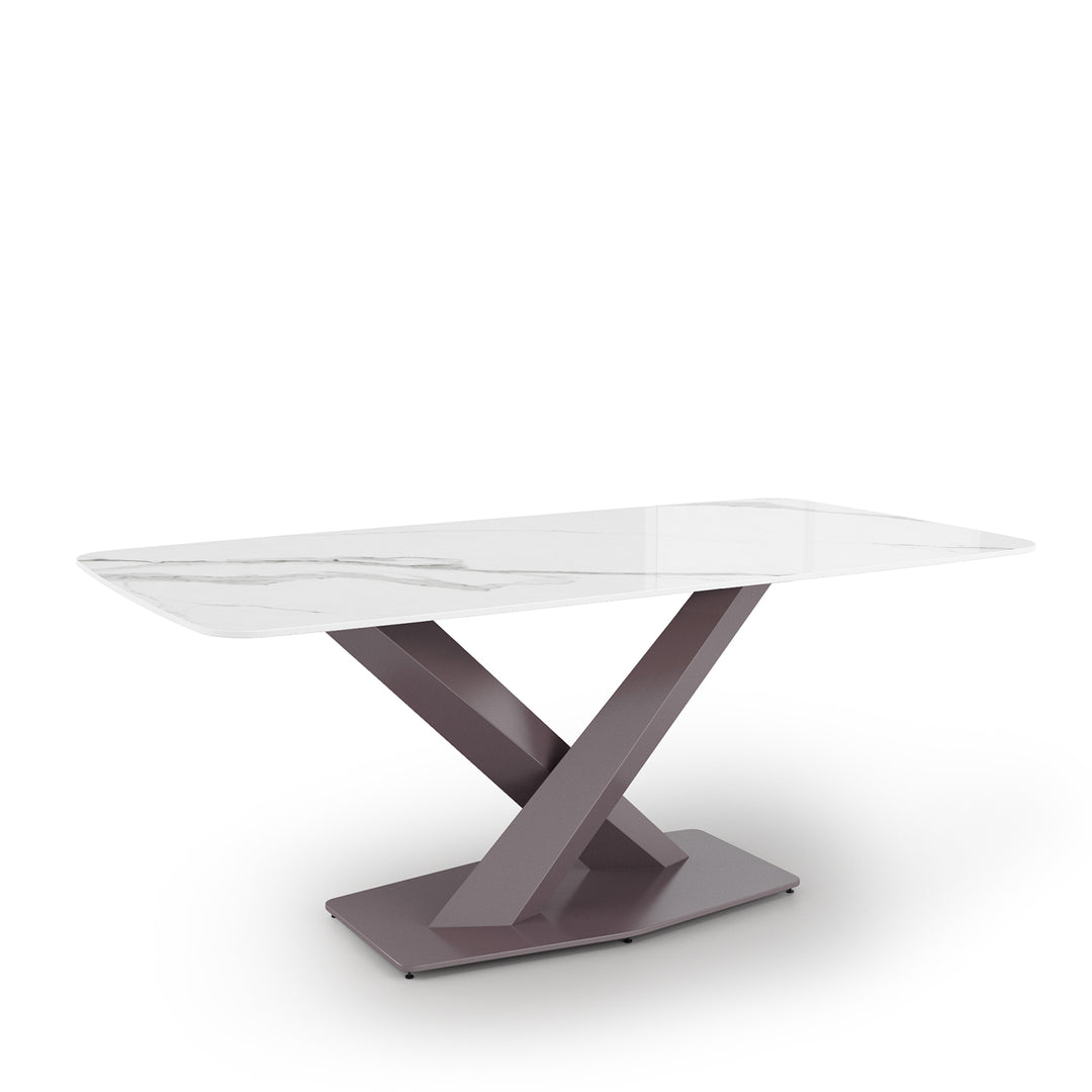 Modern Sintered Stone Dining Table STRATOS DULL GOLD Conceptual