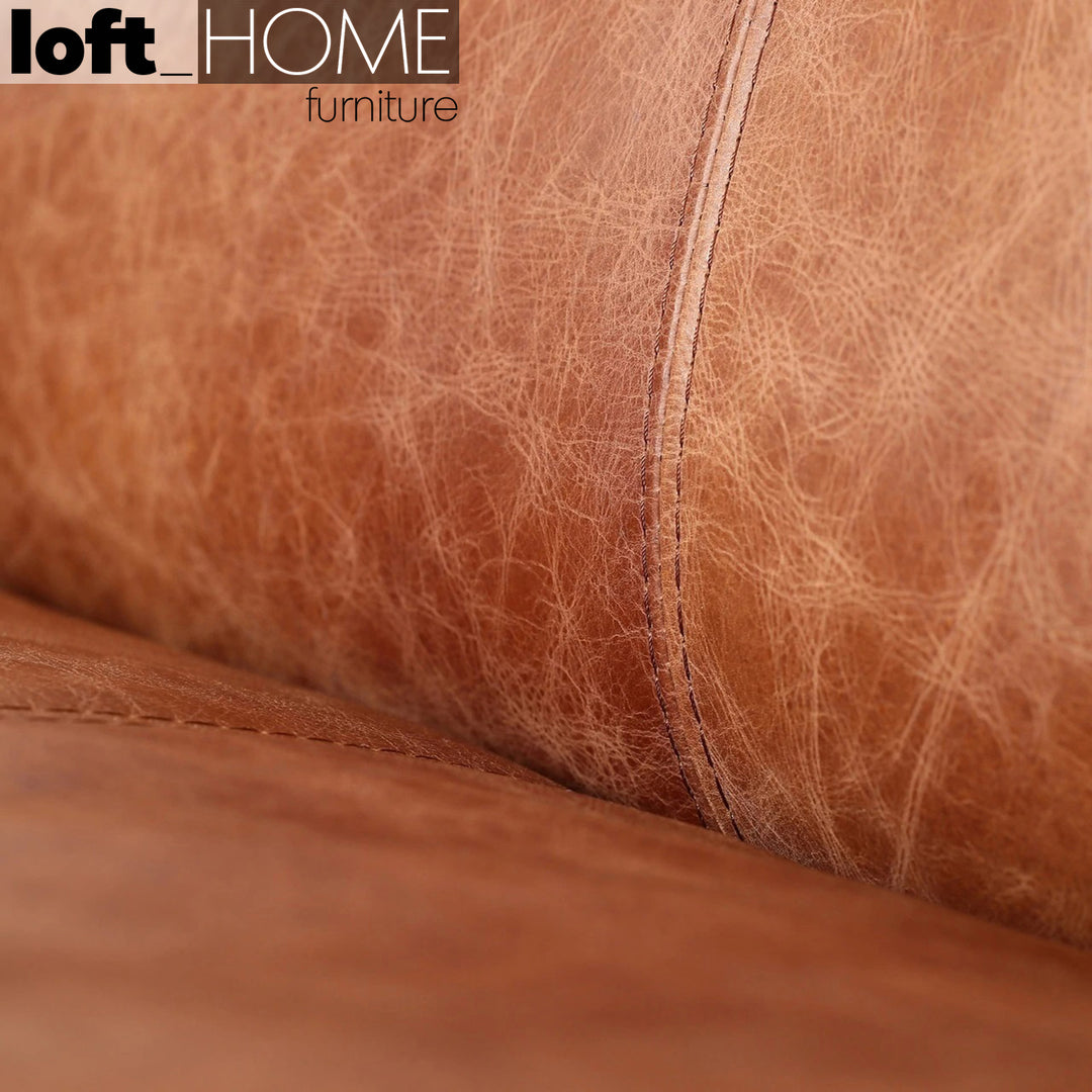 Vintage Genuine Leather 4 Seater Sofa REGGIO Panoramic