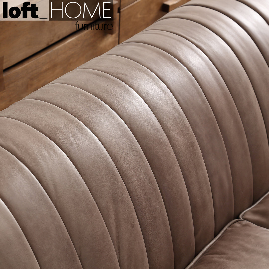 Vintage Genuine Leather 1 Seater Sofa ELIS Close-up